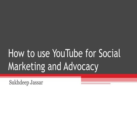 How to use you tube for social media
