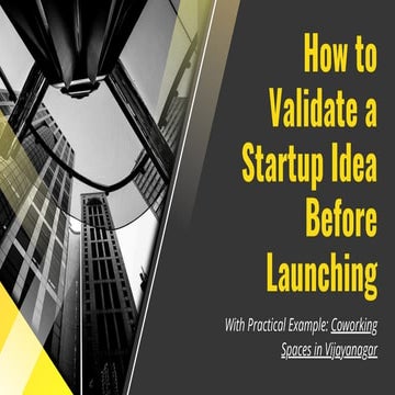 How to Validate a Startup Idea Before Launching | VSion | PDF