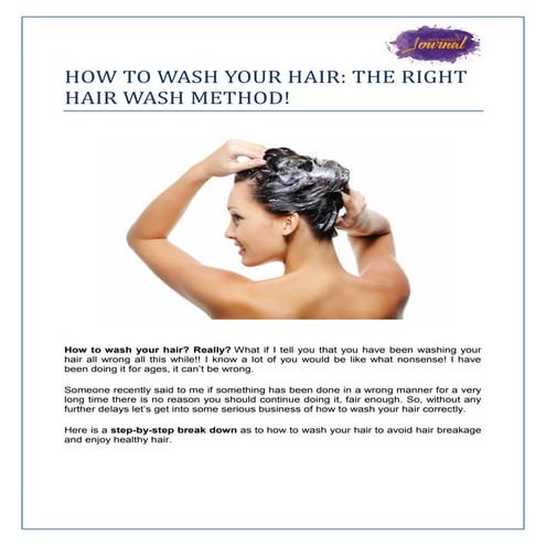 How to wash your hair | PDF