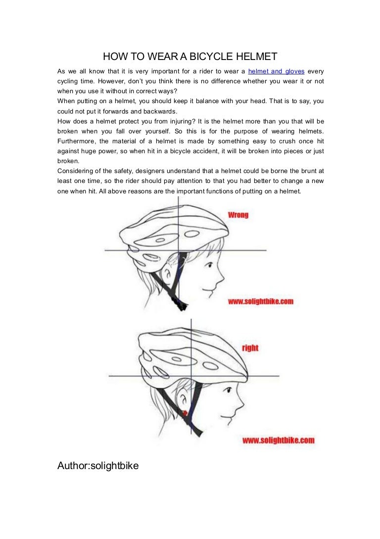 How to wear a bicycle helmet