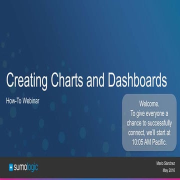 How to Webinar: Sumo Logic Dashboards