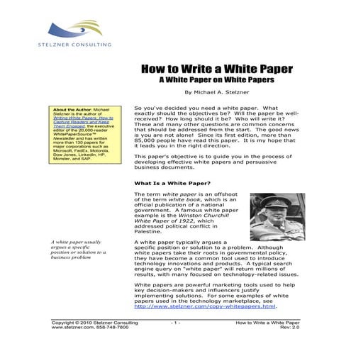 How to whitepaper
