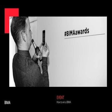 BIMA Evening Masterclass | How to win a BIMA Award