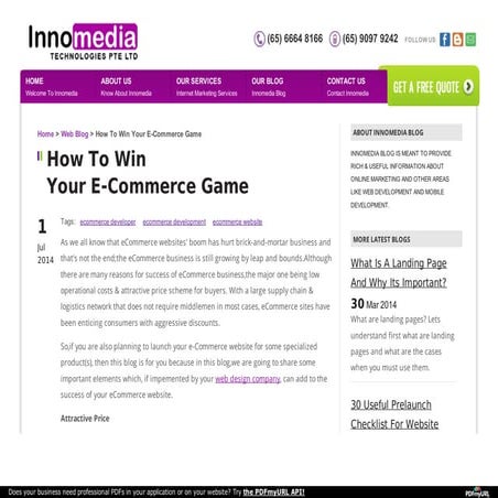How to win your e commerce game