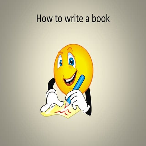 How to write a book