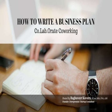How to write a business plan