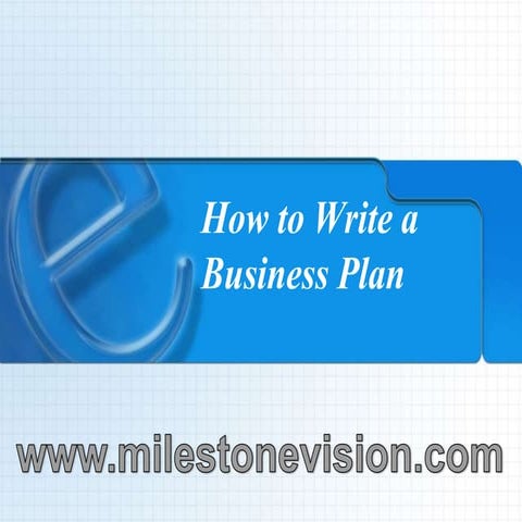 How to Write a Business Plan