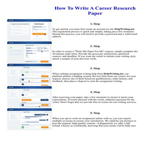 How To Write A Career Research Paper. Online assignment writing service.