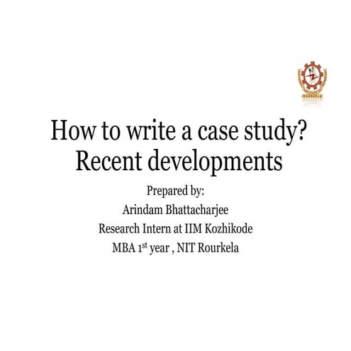 How to write a case study | PDF