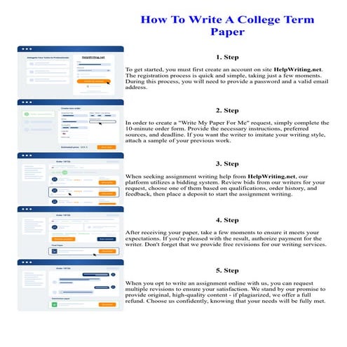 How To Write A College Term Paper. Online assignment writing service.