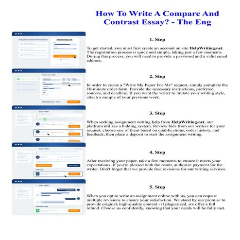 How To Write A Compare And Contrast Essay - The Eng | PDF