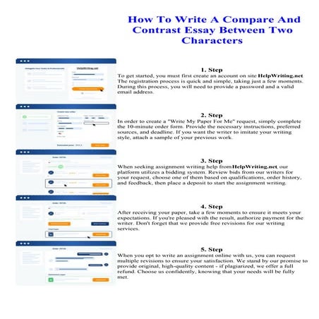 How To Write A Compare And Contrast Essay Between Two Characters