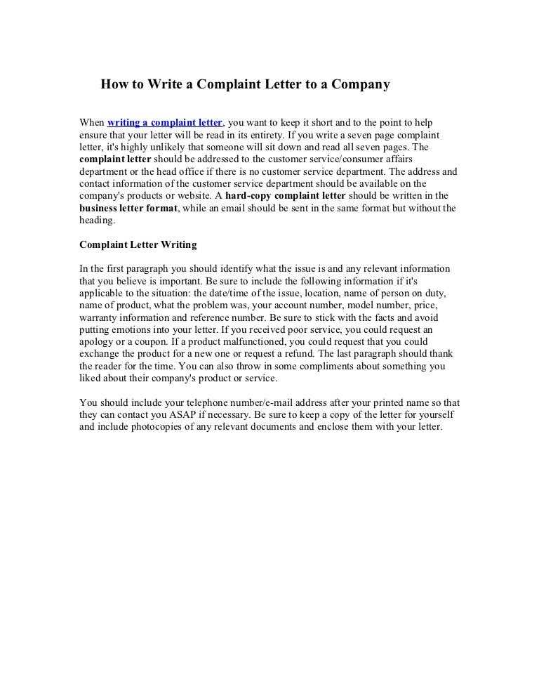 The power of a complaint letter essay 08 image