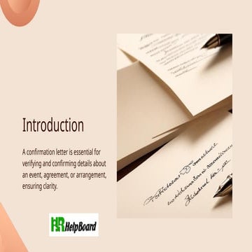 How to Write a Confirmation Letter, Confirmation Letter Examples | PPTX