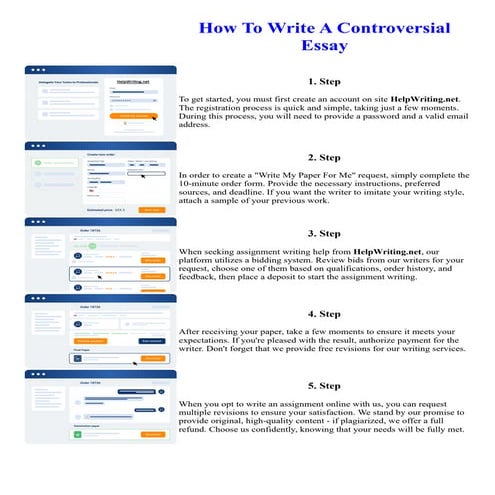 How To Write A Controversial Essay. Online assignment writing service.