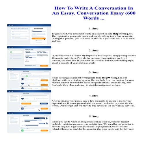 How To Write A Conversation In An Essay. Conversation Essay (600 Words