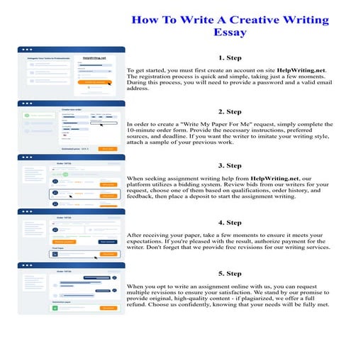 How To Write A Creative Writing Essay. Online assignment writing service.