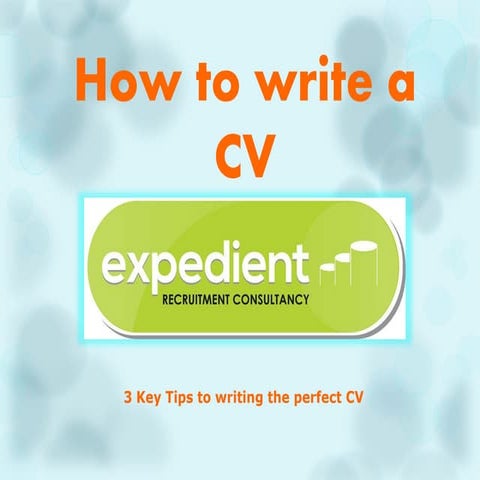 HowToWriteaCV