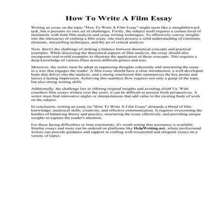 How To Write A Film Essay.pdf