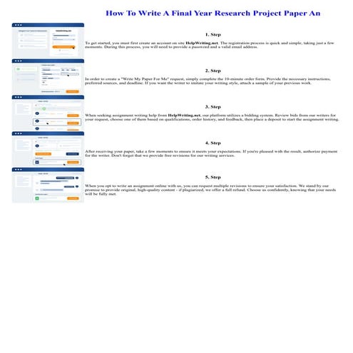 How To Write A Final Year Research Project Paper An | PDF | Classical ...