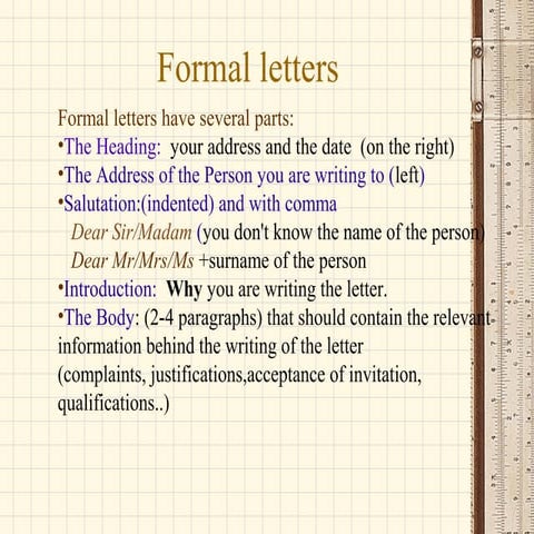How to write a formal letter (1)