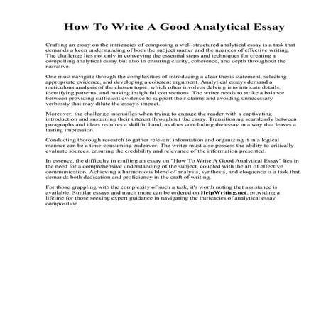 How To Write A Good Analytical Essay.pdf