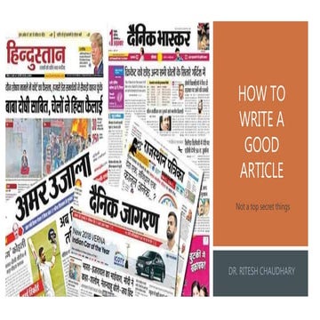 How to write a good article