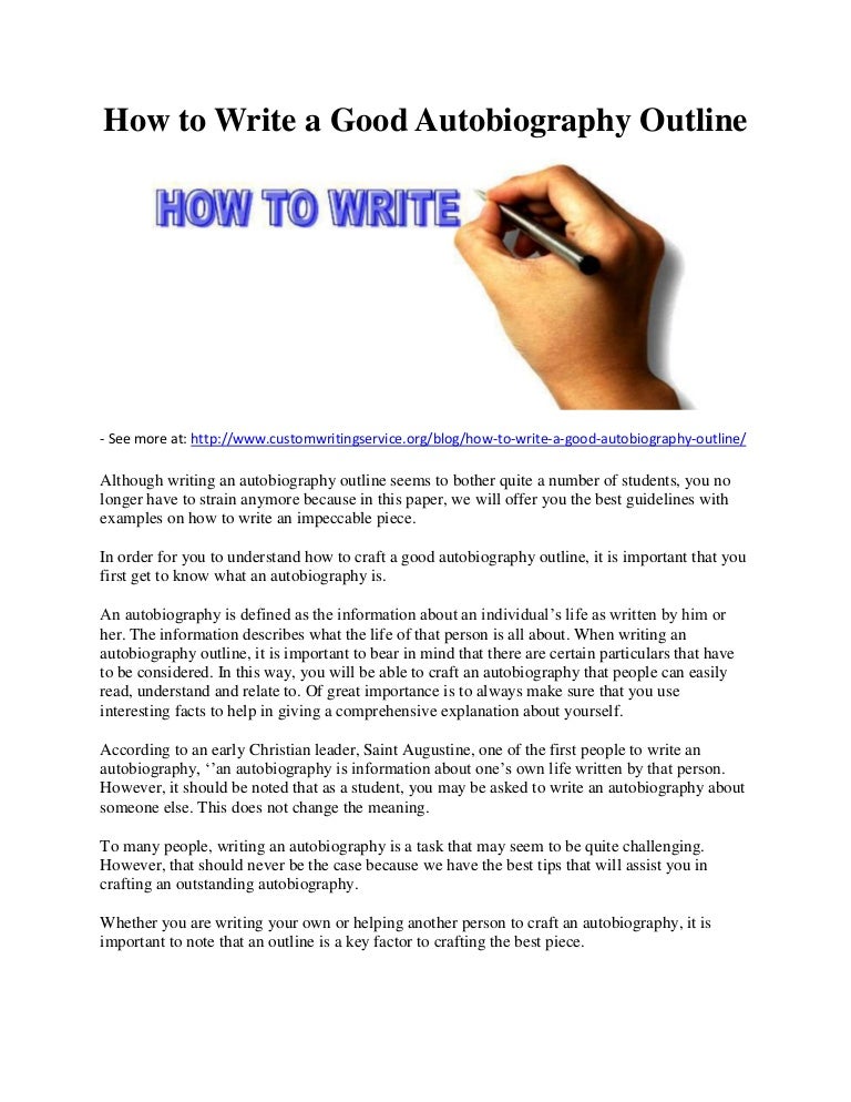 How To Write A Biography Essay, with Outline
