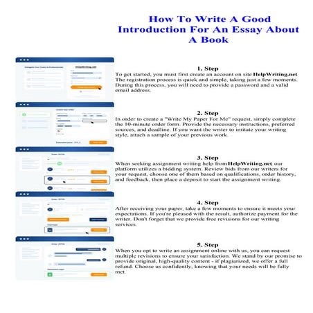 How To Write A Good Introduction For An Essay About A Book
