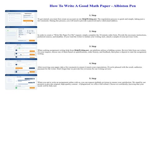 How To Write A Good Math Paper - Albiston Pen