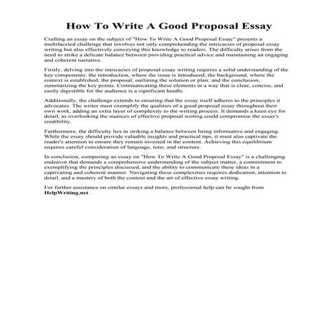 How To Write A Good Proposal Essay.pdf