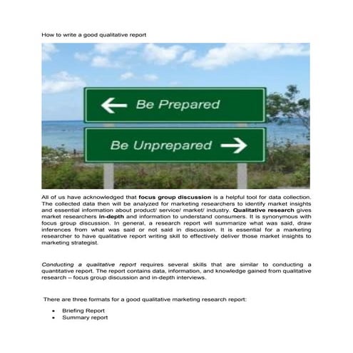 Non Chronological Reports | PPT
