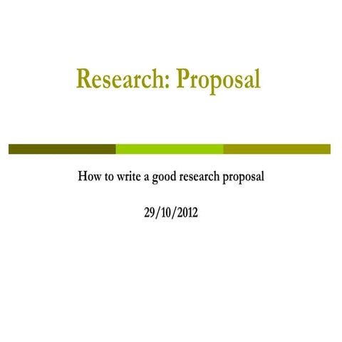 How to write a good research  -proposal.ppt