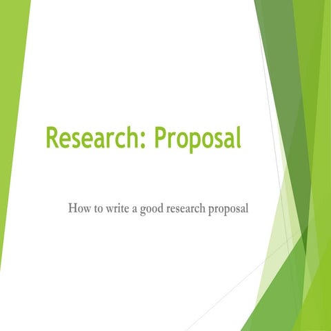 How to write a good research  -proposal  Dr Rehmat shah.ppt
