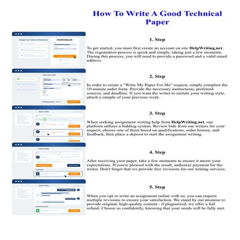 How To Write A Good Technical Paper