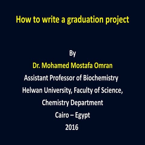 How to write a graduation, 