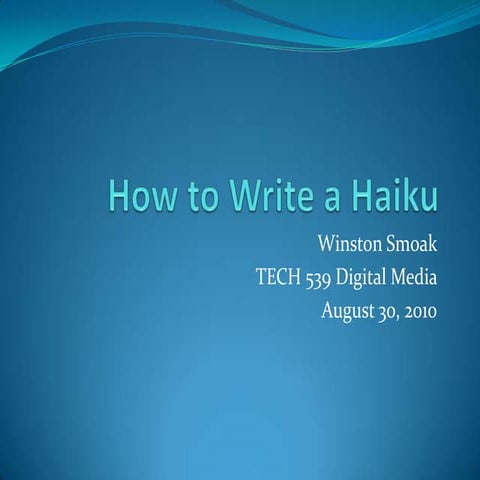 How to write a haiku | PPTX