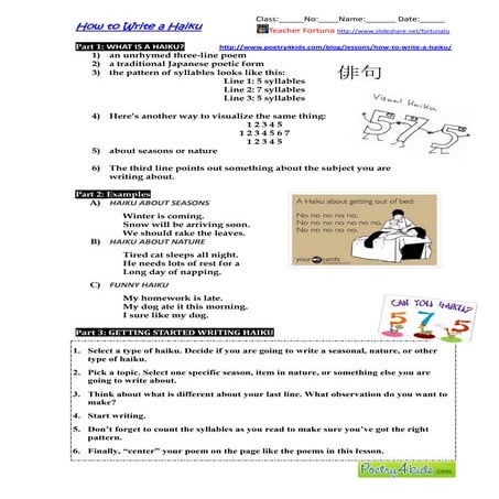 How to write a haiku | PDF