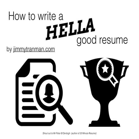 How to write a hella good resume workshop