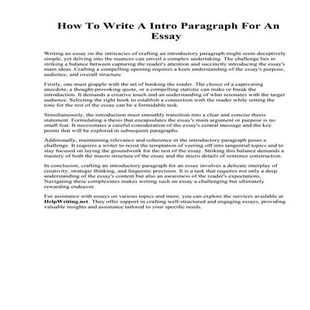 How To Write A Intro Paragraph For An Essay.pdf