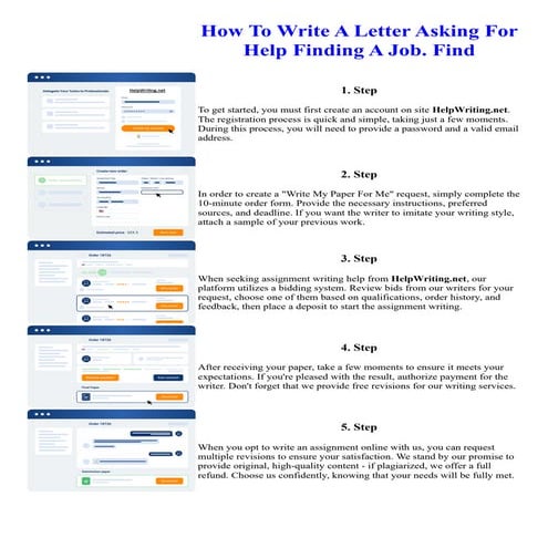 How To Write A Letter Asking For Help Finding A Job. Find | PDF