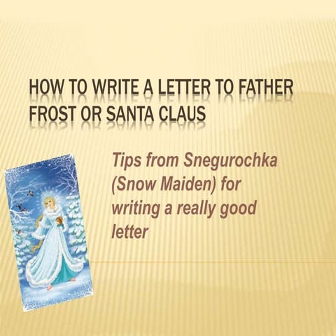 How to write a letter to father frost