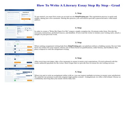 How To Write A Literary Essay Step By Step - Grad