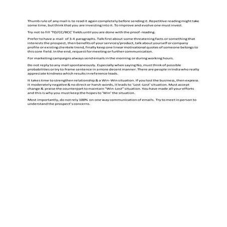 Successful Email Etiquettes for Sales & Marketing