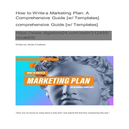 How to write a marketing plan  a comprehensive guide [w  templates]