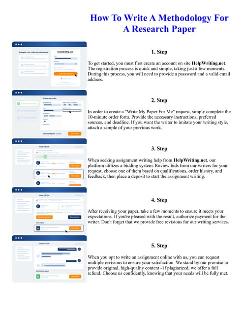 How To Write A Methodology For A Research Paper