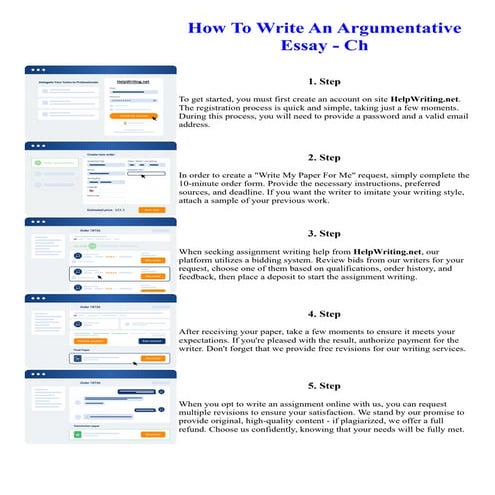 How To Write An Argumentative Essay - Ch