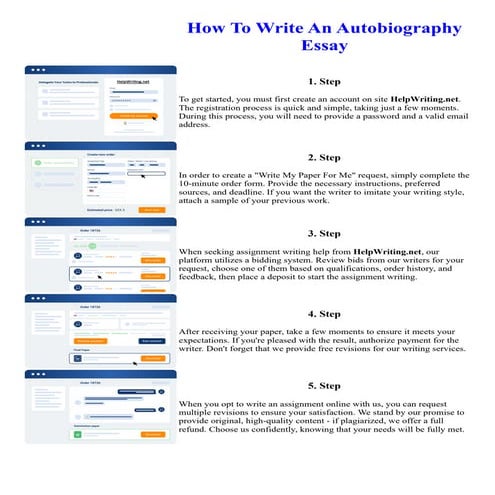 How To Write An Autobiography Essay
