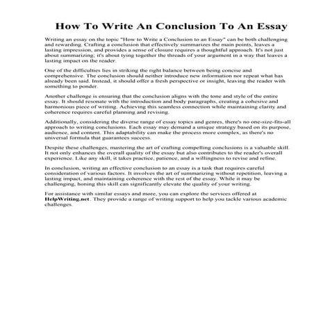 How To Write An Conclusion To An Essay.  How to write a conclusion for an arg...