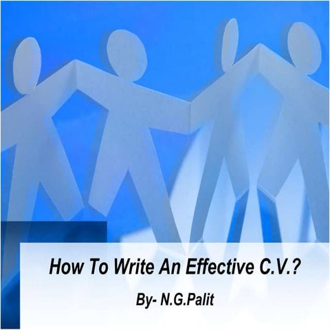 How to write an effective c.v
